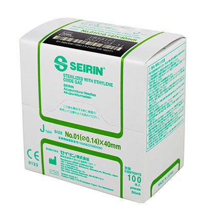 Seirin J-Type Acupuncture Needles, size , box of 100 needles