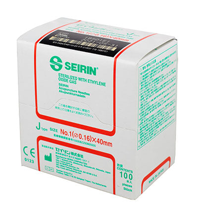 Seirin J-Type Acupuncture Needles, size , box of 100 needles