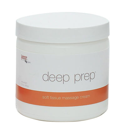 Deep Prep tissue massage cream, 15 ounce jar