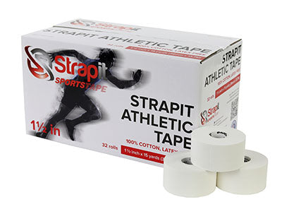 Strapit Athletic Tape - 1.5 inch (38mm) roll, box of 32