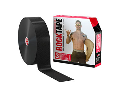 Rocktape 2" x 105' Bulk Roll, Extra Sticky, Black